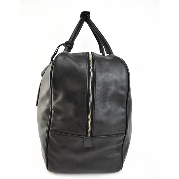 GUCCI: Black, Leather & Logo Duffel/Weekender (vo) - Picture 3 of 12